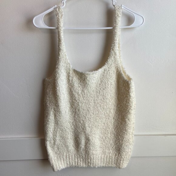 NWOT Skims Cream Cozy Knit Tank Top - Picture 4 of 8